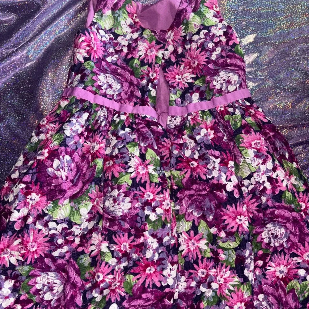Gymboree Purple Floral Girls Dress
